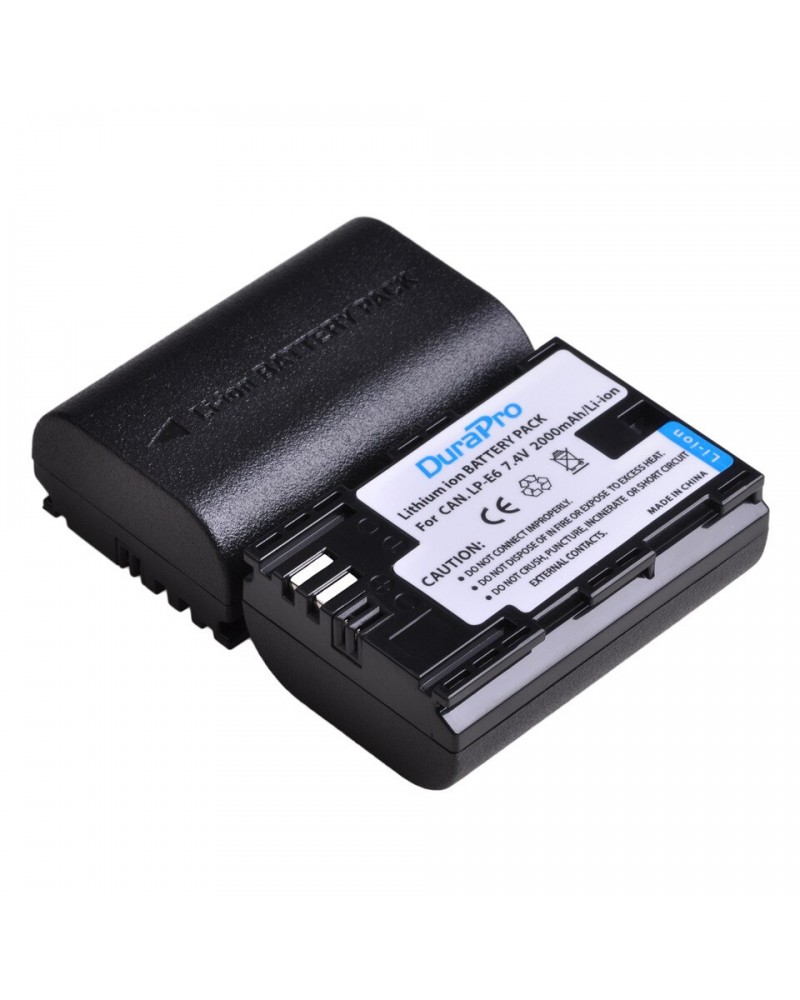 DuraPro 2 X 2000mAh LP E6 Battery LCD USB Dual Charger For Canon 5D